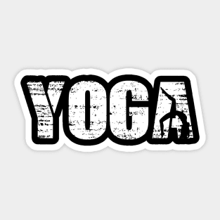 Distressed Look Yoga Gift For Yogis Sticker